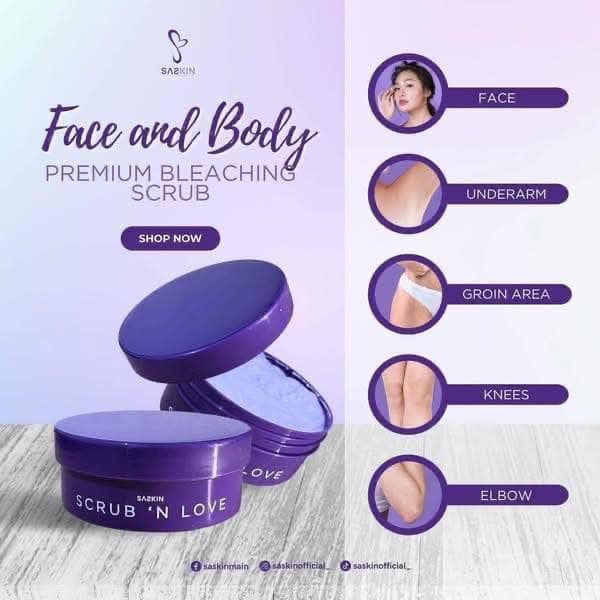 SASKIN SCRUB N LOVE GLASS SKIN BODY SCRUB 200mL