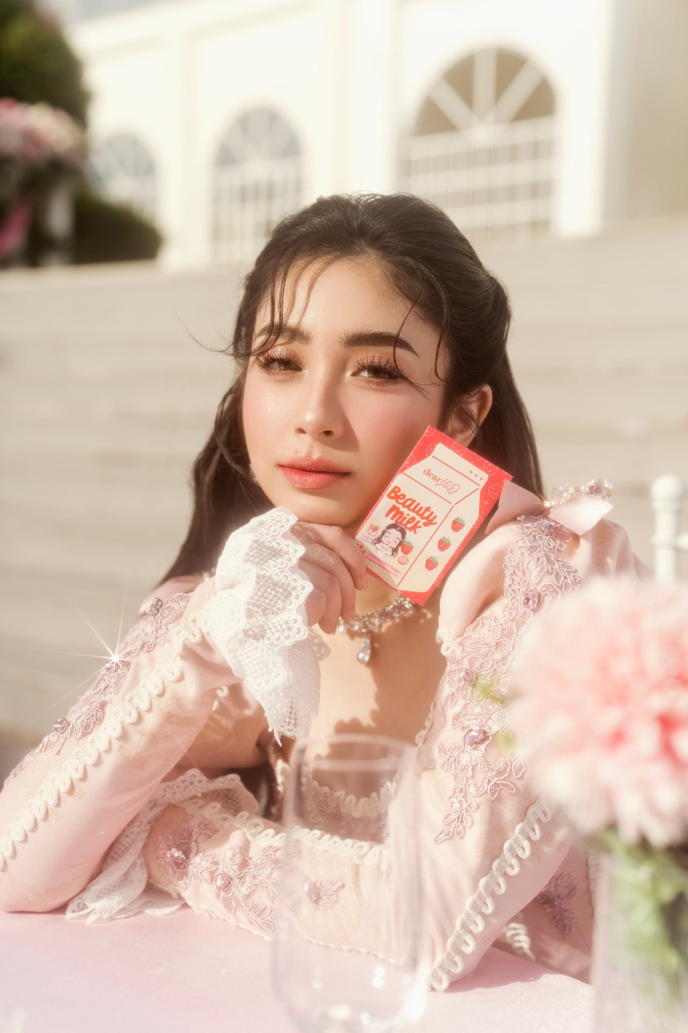 DEAR FACE BEAUTY MILK STRAWBERRY AND CREAM NEW FLAVOR