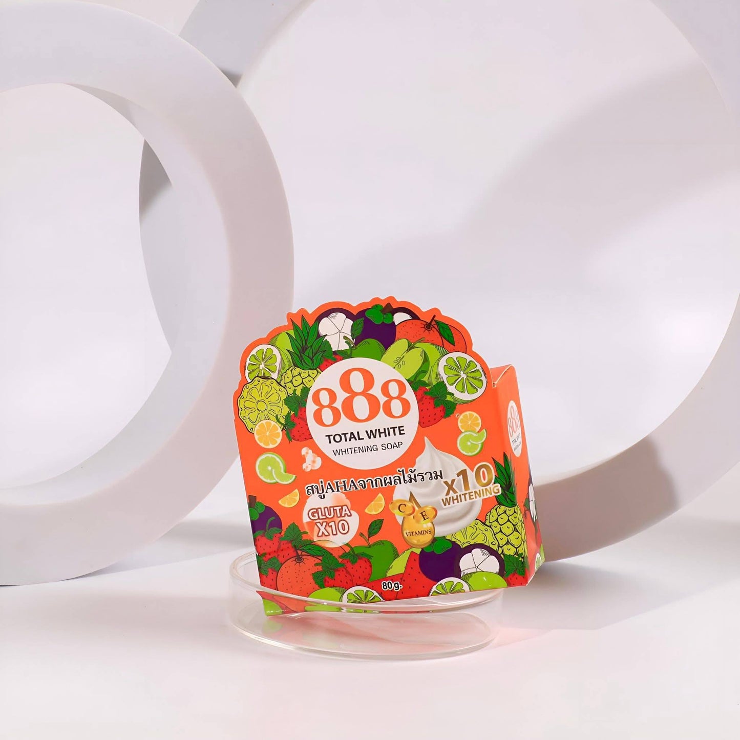 888 Total White Whitening Soap X10 80grams