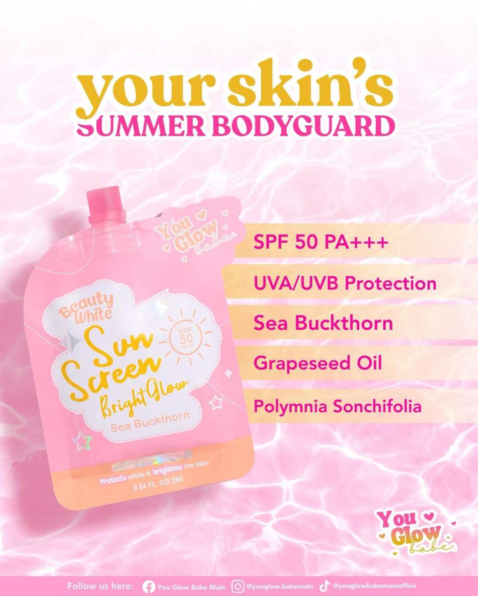 Beauty White Sun Screen Bright Glow | You Glow, Babe