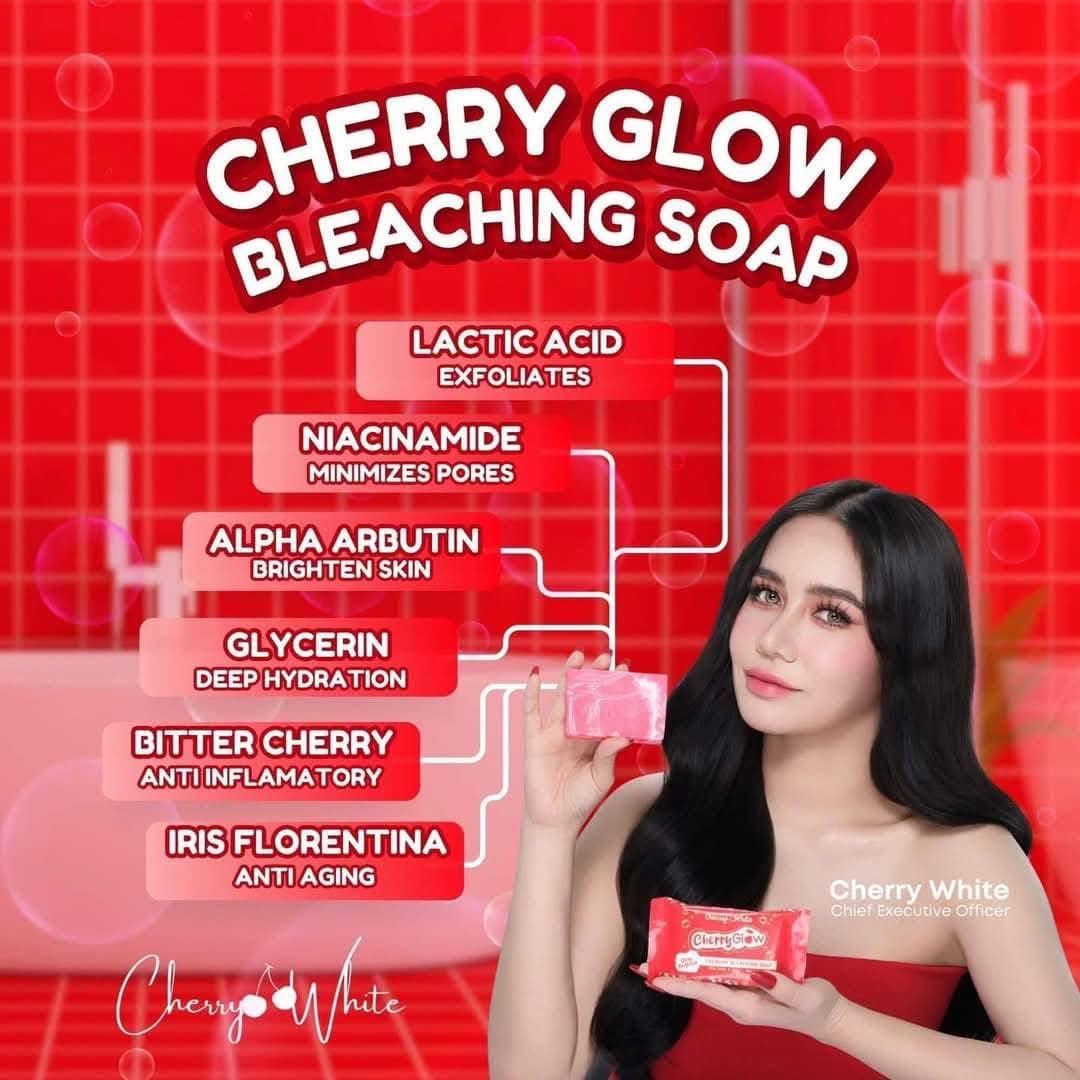 CHERRY WHITE Cherry Glow Premium Bleaching Soap 5pcs Skin Whitening Soap