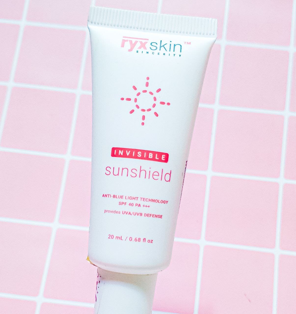 RYXSKIN SINCERITY INVISIBLE SUNSHIELD 50ml AIRLESS PUMP | 20ml SPF40 ANTI BLUE LIGHT TECHNOLOGY