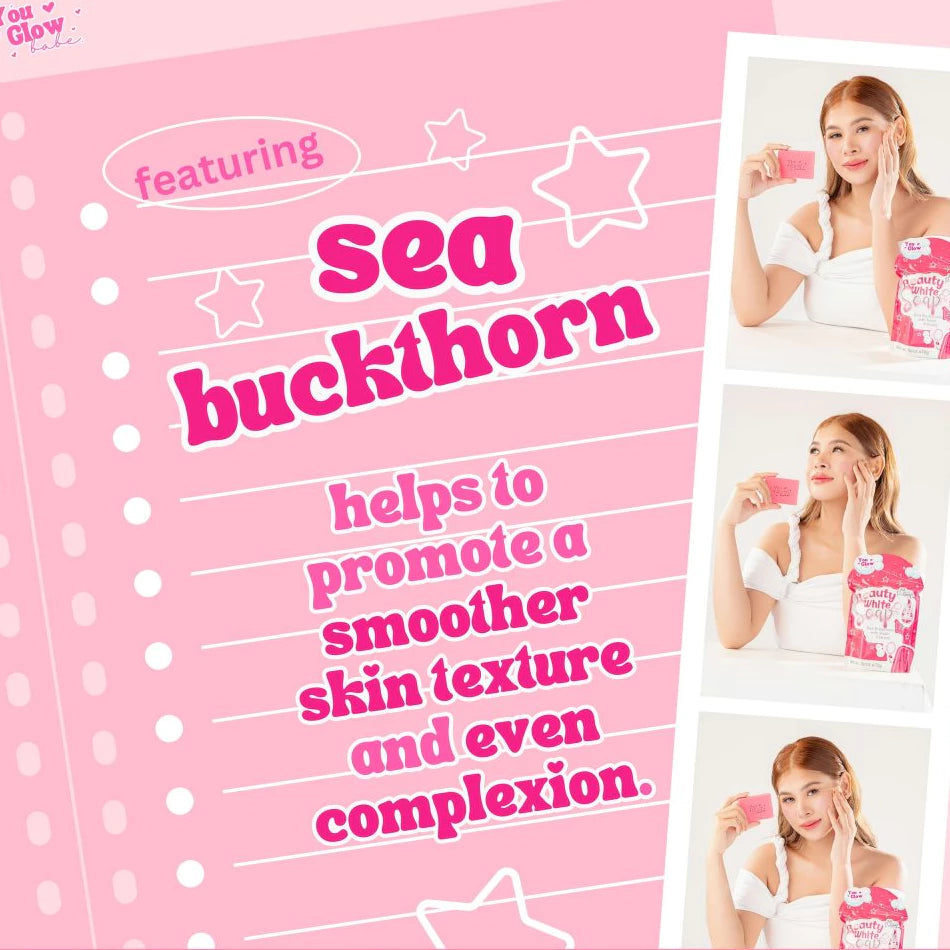 You Glow Babe Beauty White Soap ( 5 X 70g ) - 1 PACK | Sea Buckthorn Snail Extract & Niacinamide