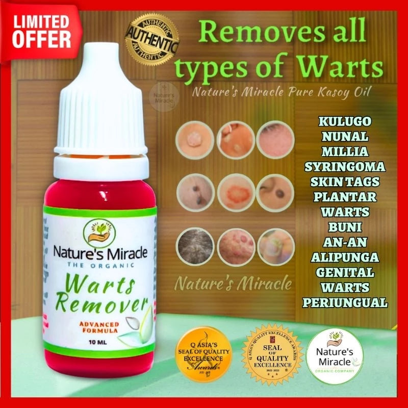 Nature's Miracle Original Kasoy Herbal Oil & Organic Remover of Warts Kulugo Nunal An An Herbal Oil