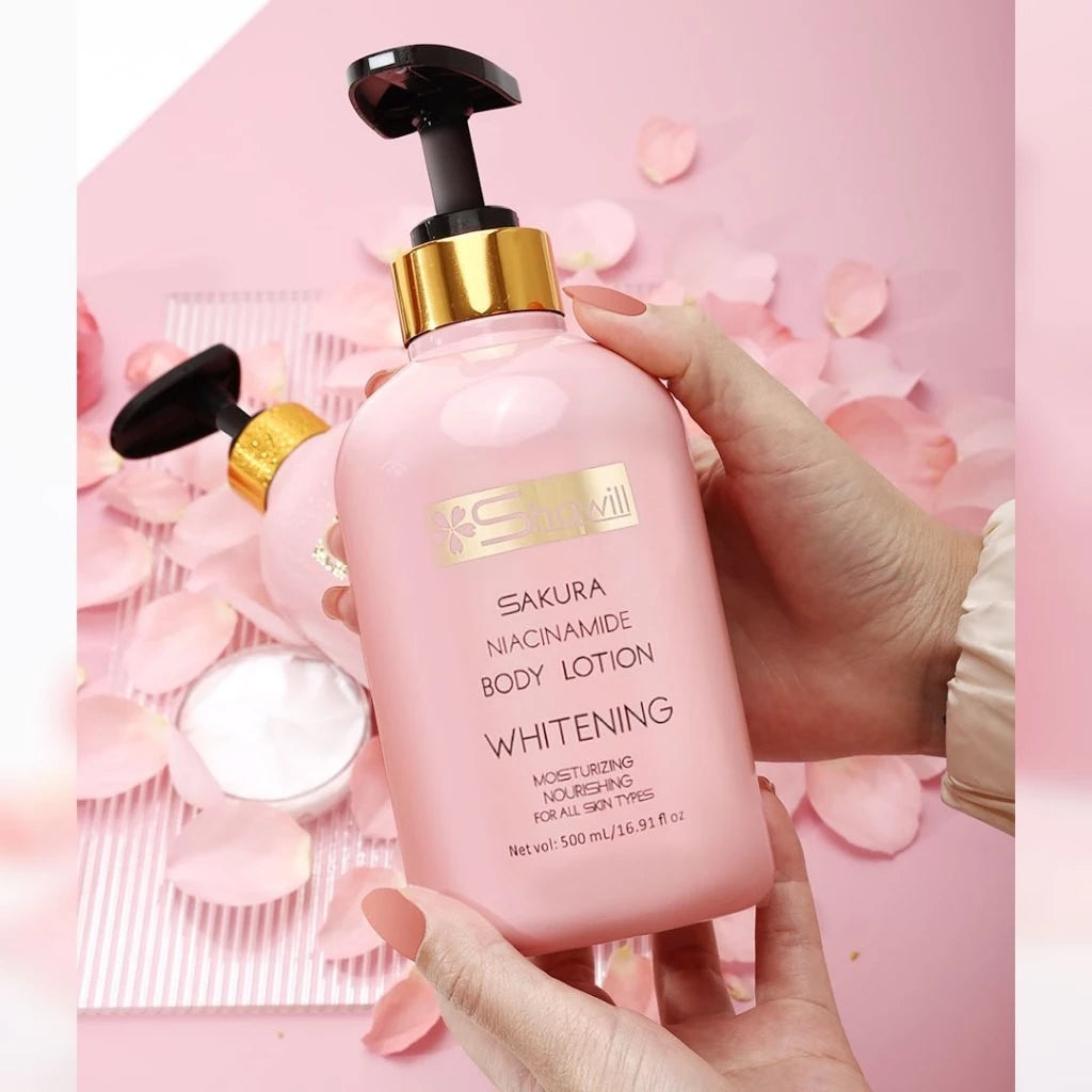 Shawill niacinamide body lotion sakura blossom care whitening lotion cherry extract moisturizing