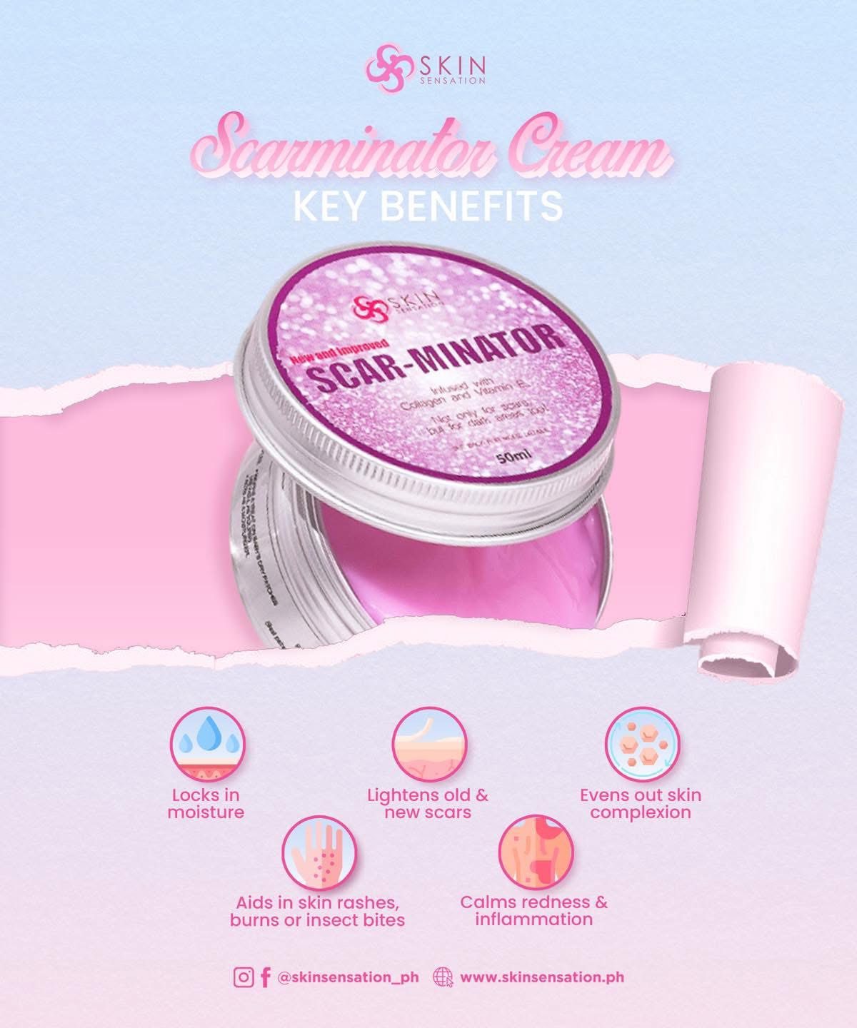 Original and Effective Scarminator Cream by Skin Sensation 40g Best Scar Remover