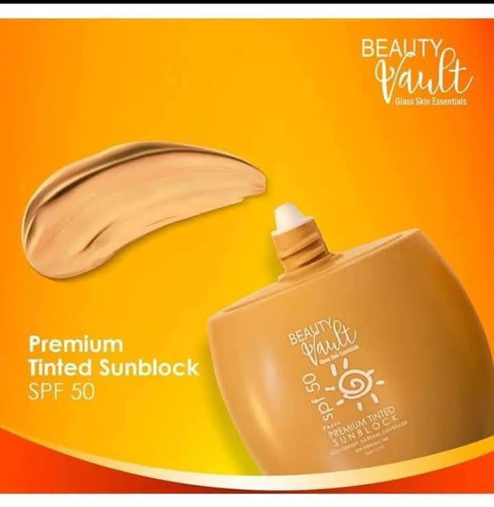 BEAUTY VAULT PREMIUM HYDRATING SUNSCREEN 50g SPF50 | PREMIUM TINTED SUNBLOCK 50g SPF 50