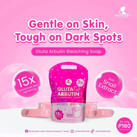 PERFECT SKIN GLUTA ARBUTIN BLEACHING SOAP (5pcs in 1 Pack
