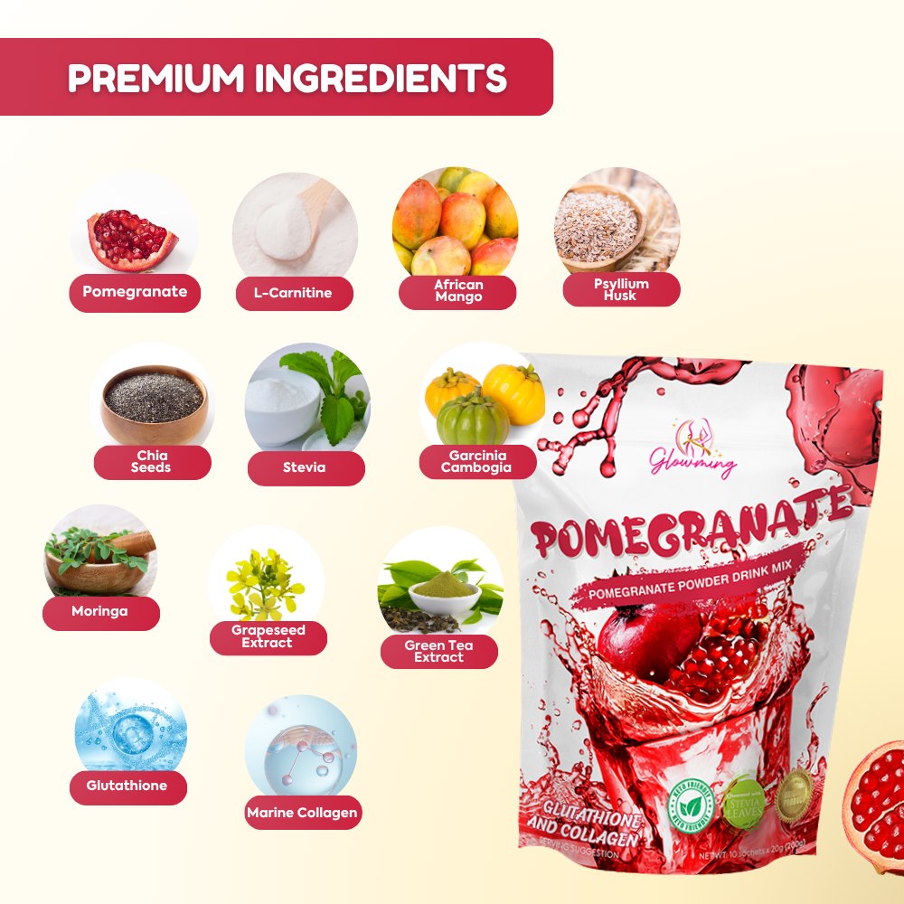 CC GLAM & BEAUTY POMEGRANATE DETOX DRINK