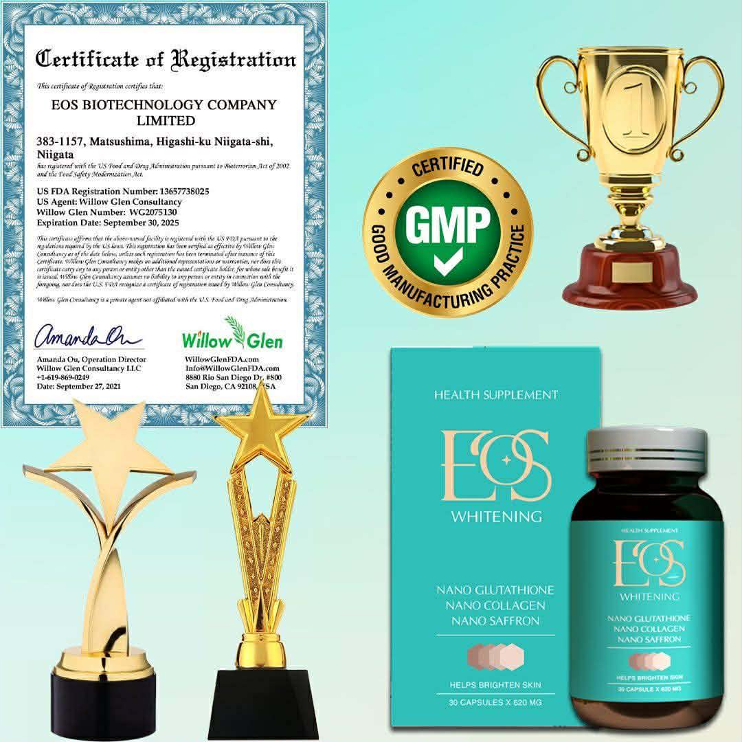 EOS Whitening - No. 1 skin whitening pill Korea