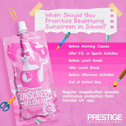 Prestige Sunscreen Gel Cream protecting your skin from sunburn skin and stay radiant all day 50g