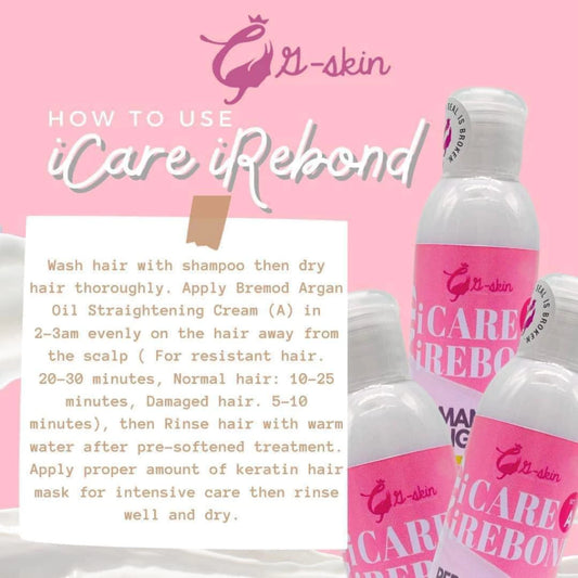 Set iCare iRebond Gskin No more dry hair, frizzy hair, split ends and Yes to shiny hair, bouncy hair