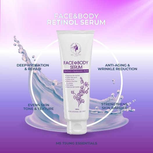 MS TSUNG RETINOL FACE AND BODY SERUM LOTION